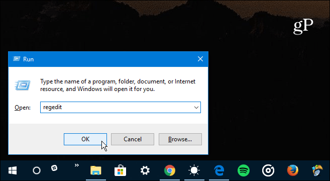 1 Run Regedit Windows 10