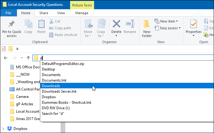 AutoComplete Example File Explorer