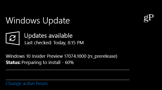 Windows 10 Preview Build 17074