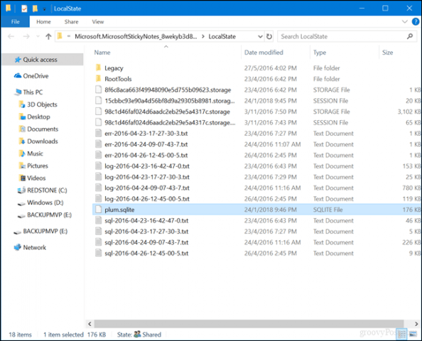 to Restore, and Migrate Notes in Windows 10