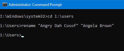 rename from command prompt