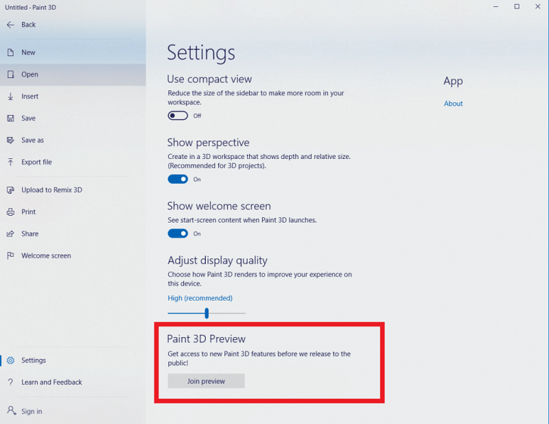 Windows 10 App Preview Program