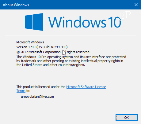 Windows 10 Build 16299-309