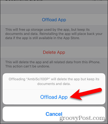 Tap Offload App again