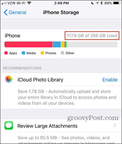 Offload Unused Apps not in iPhone Storage settings