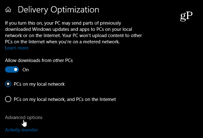 Windows 10 Delivery Optimization