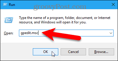 Open the Local Group Policy Editor