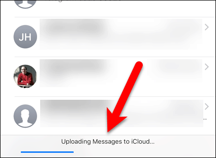 Uploading Messages to iCloud in iOS