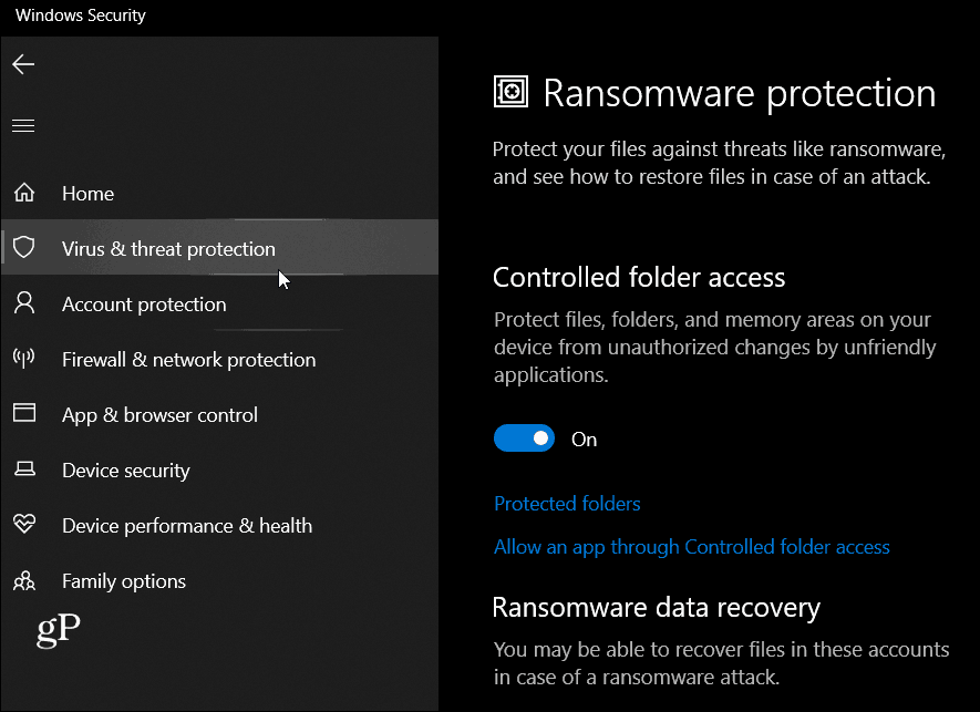 Ransomware Protection Windows 10