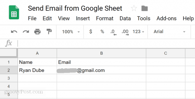 set up email in google sheets