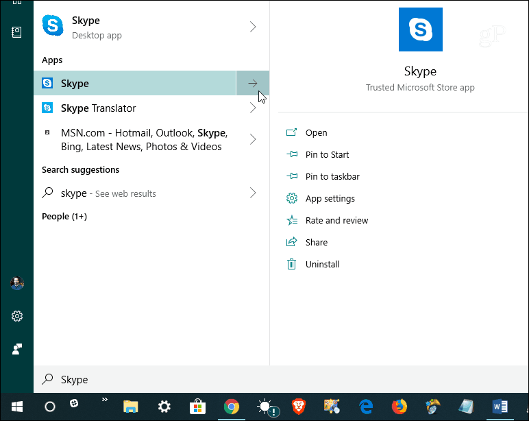 cómo eliminar Skype en la barra de tareas