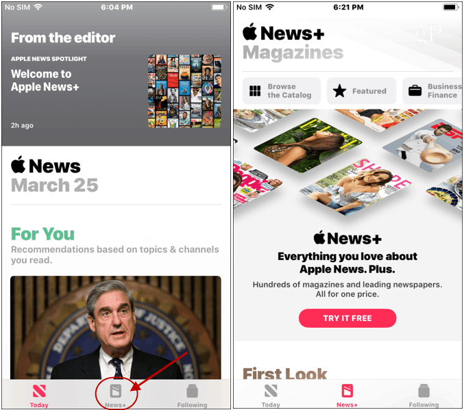 Apple News+ iPhone