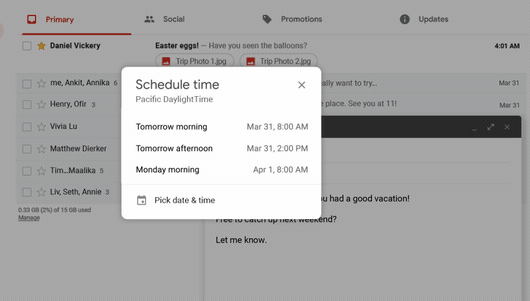 Schedule Gmail Time Desktop