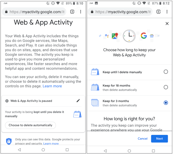 Web-app-activity-google-mobile