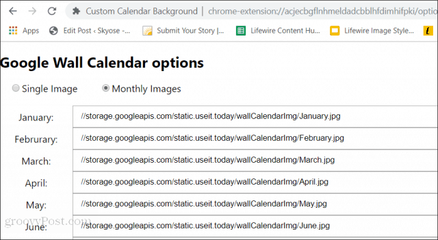 custom calendar background settings