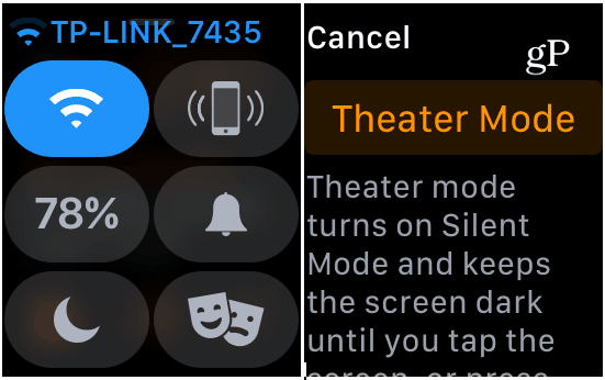 1 Theater Mode Apple Watch