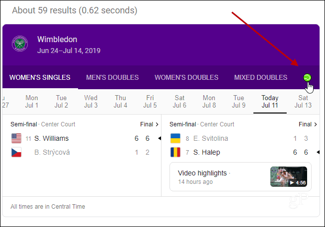 2 Google Tennis Easter Egg