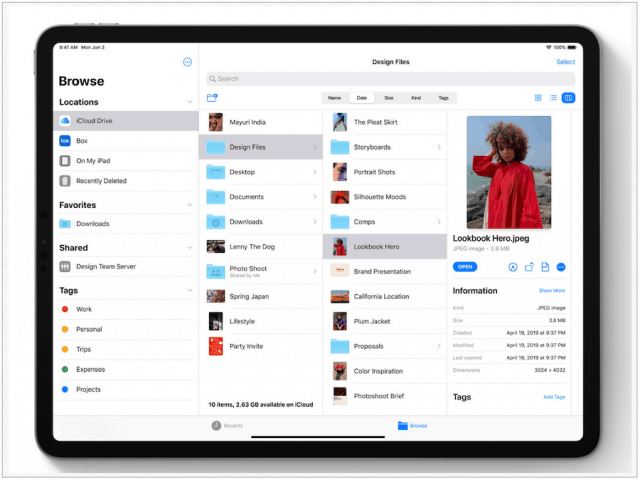 Files app iPadOS