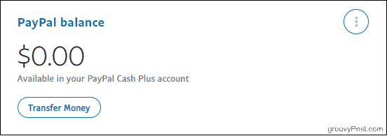 PayPal Account Balance with Cash Plus Account
