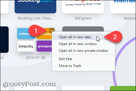 Select Open All in New Tabs in Opera