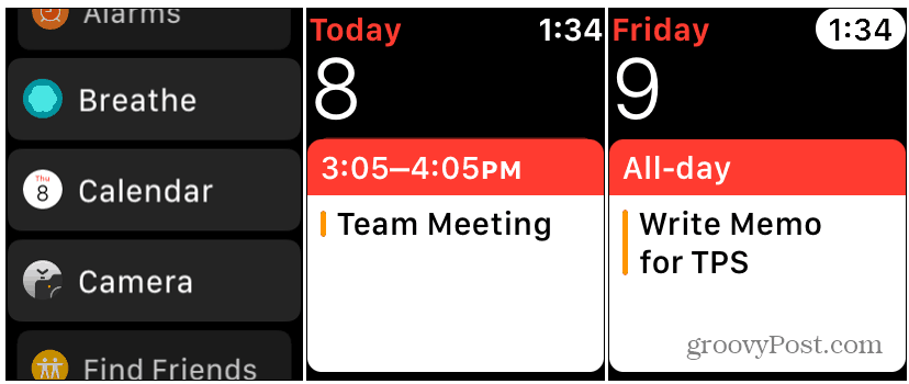 Calendar App Apple Watch