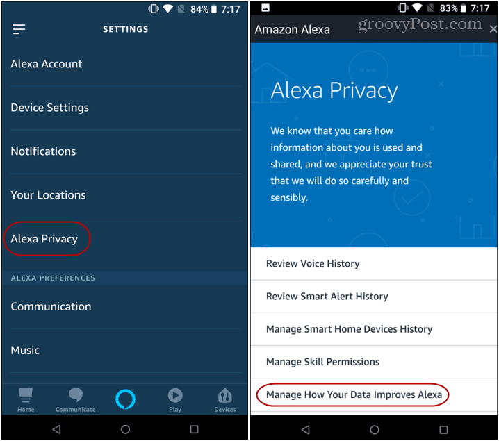 Turn off Alexa Human Monitoring 2