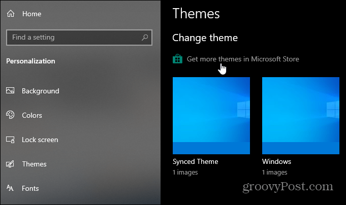 Install Theme from Microsoft