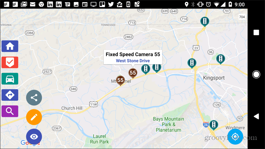 speed cameras map