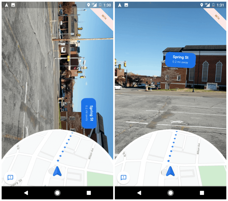 google maps live view