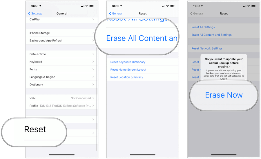 iOS Erase Now