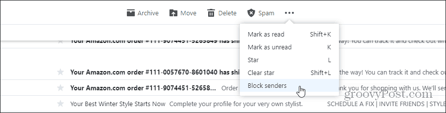 block senders in yahoo mail
