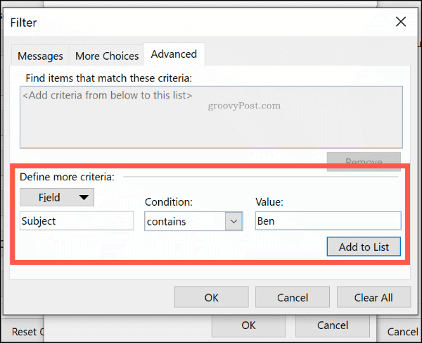 Advanced Conditional Formatting rules in Outlook