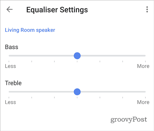 Google Home sound equalizer eq set