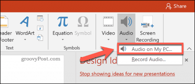 download audio file for powerpoint presentation