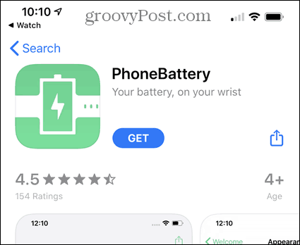 Install PhoneBattery app from App Store