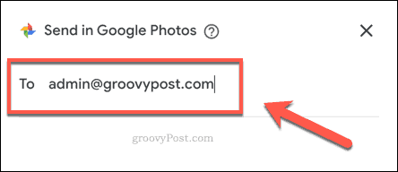 Sharing Google Photos by email