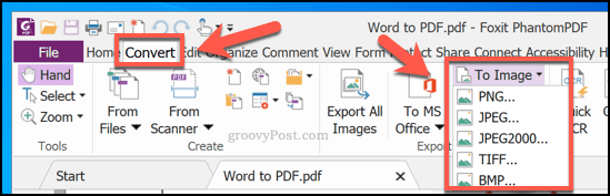 Converting PDF to an image using PhantomPDF