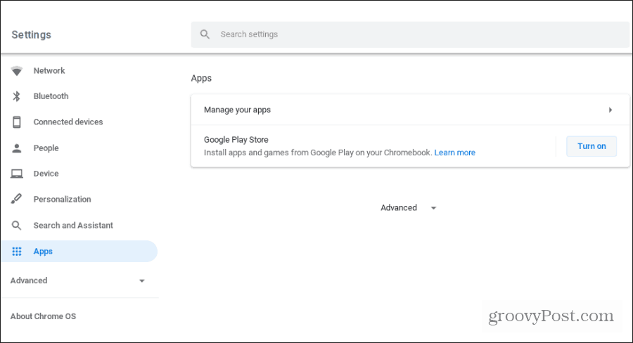 Google Play приложения на Chromebook