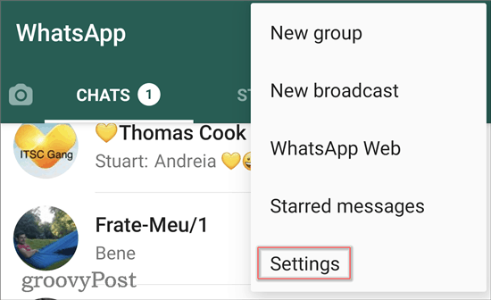 whatsapp dark theme menu