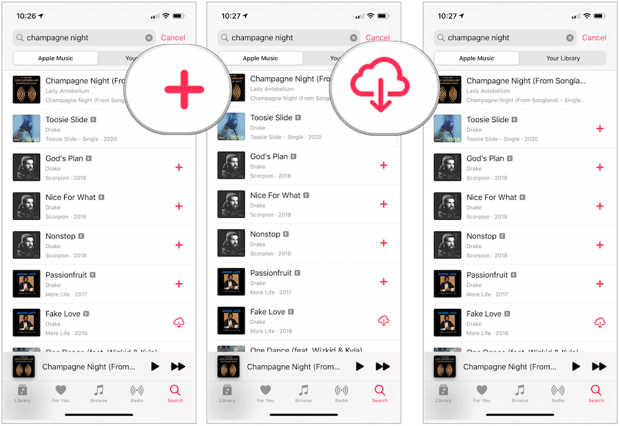 Apple Music download songs to device