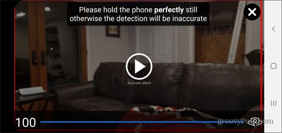 motion detector active