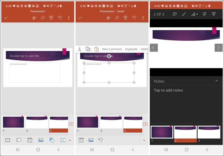 office mobile powerpoint editing