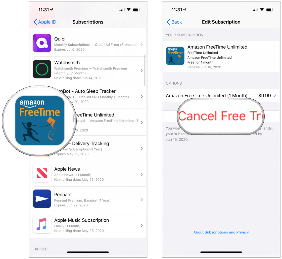 App Store Cancel free trial