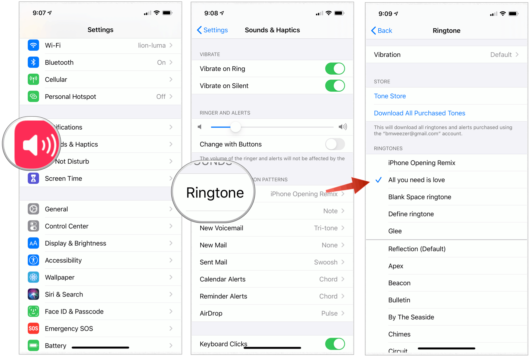 How to change ringtone on iphone