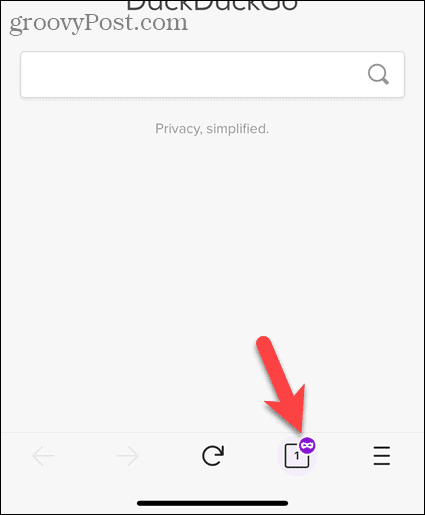 Private browsing indicator in Firefox for iOS
