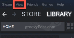 The View tab in the Steam gaming client