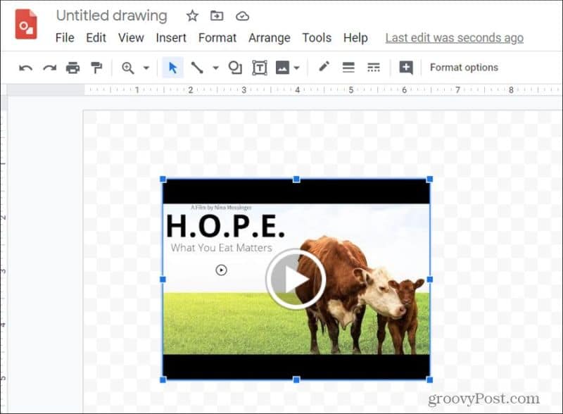 insert video into google drawings