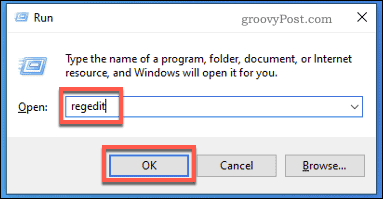 Windows Run Launch Regedit