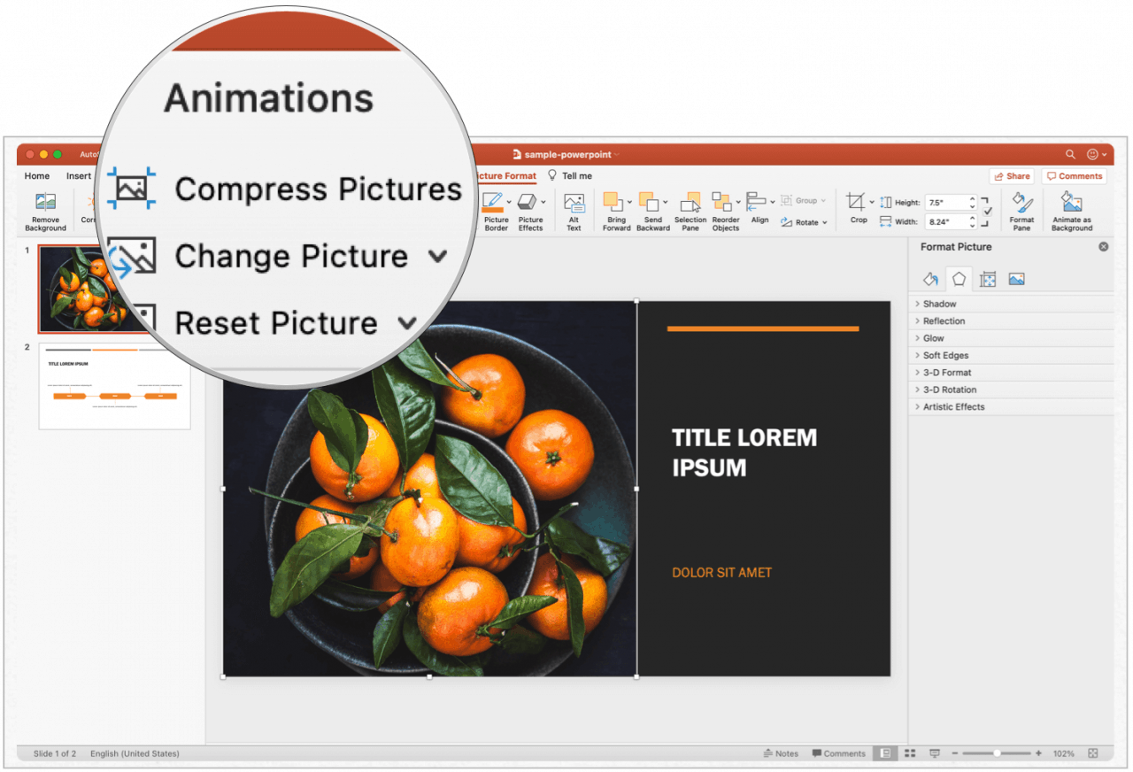 is there a way to compress a powerpoint presentation