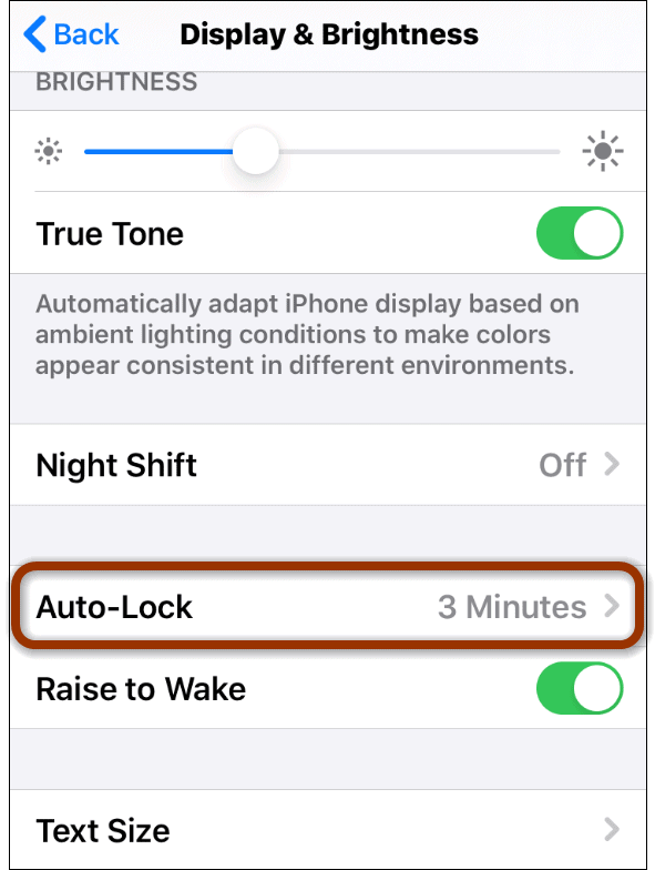 iphone auto-lock settings